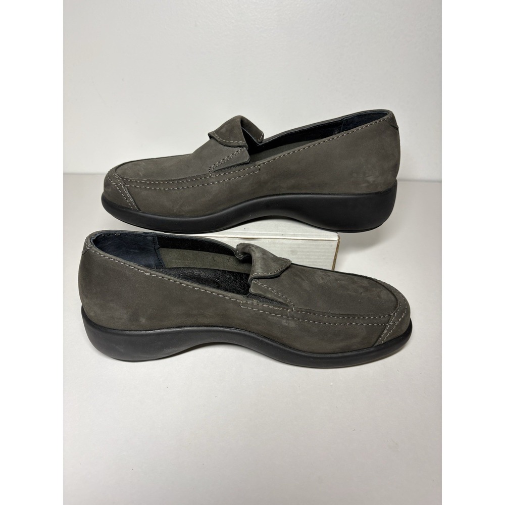 Dansko Solvei Shoes Women's Size 37 US 6.5-7 Gray Suede Slip On Casual Comfort